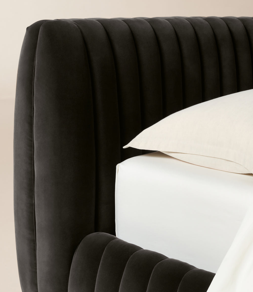 THE ONE × Wolcott — Channeled Mink Velvet King Bed