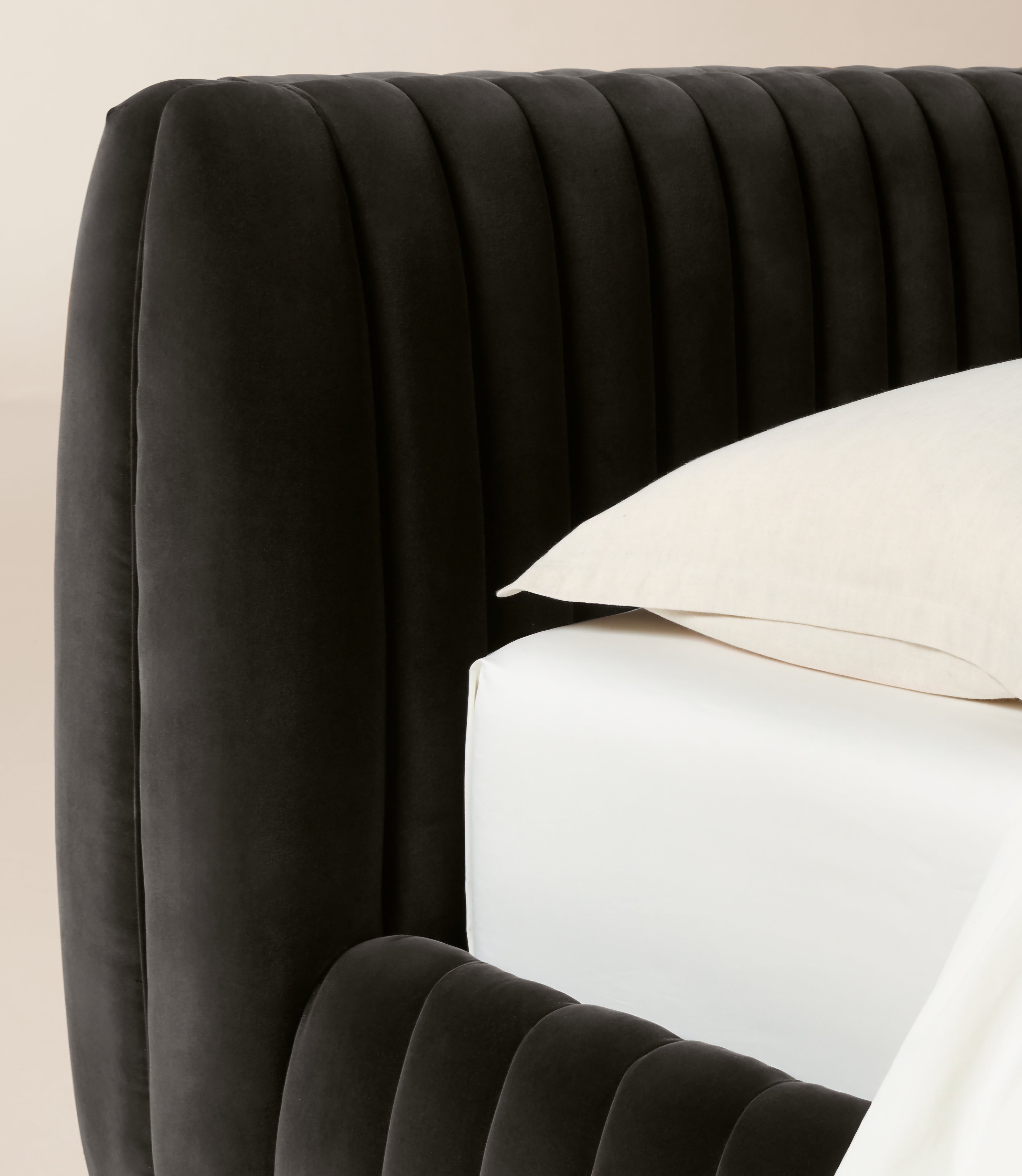 THE ONE × Wolcott — Channeled Mink Velvet King Bed