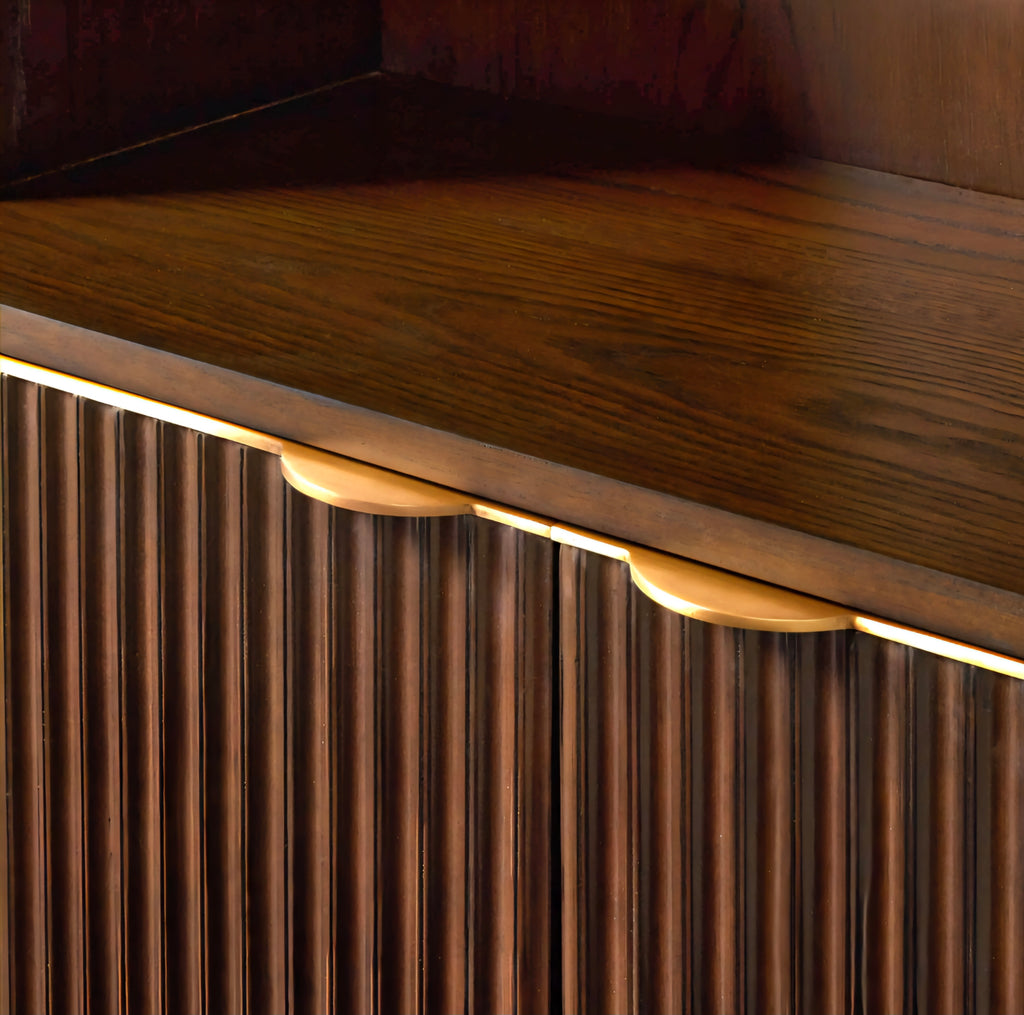 THE ONE × Davison — Fluted Dark Oak Media Console