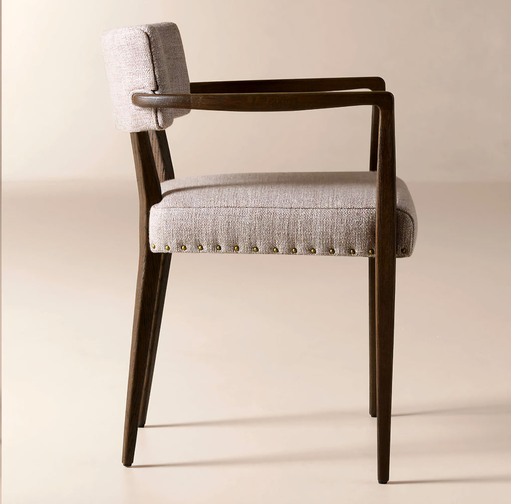 THE ONE × Arlo — Smoked Mauve Performance Fabric Dining Armchair