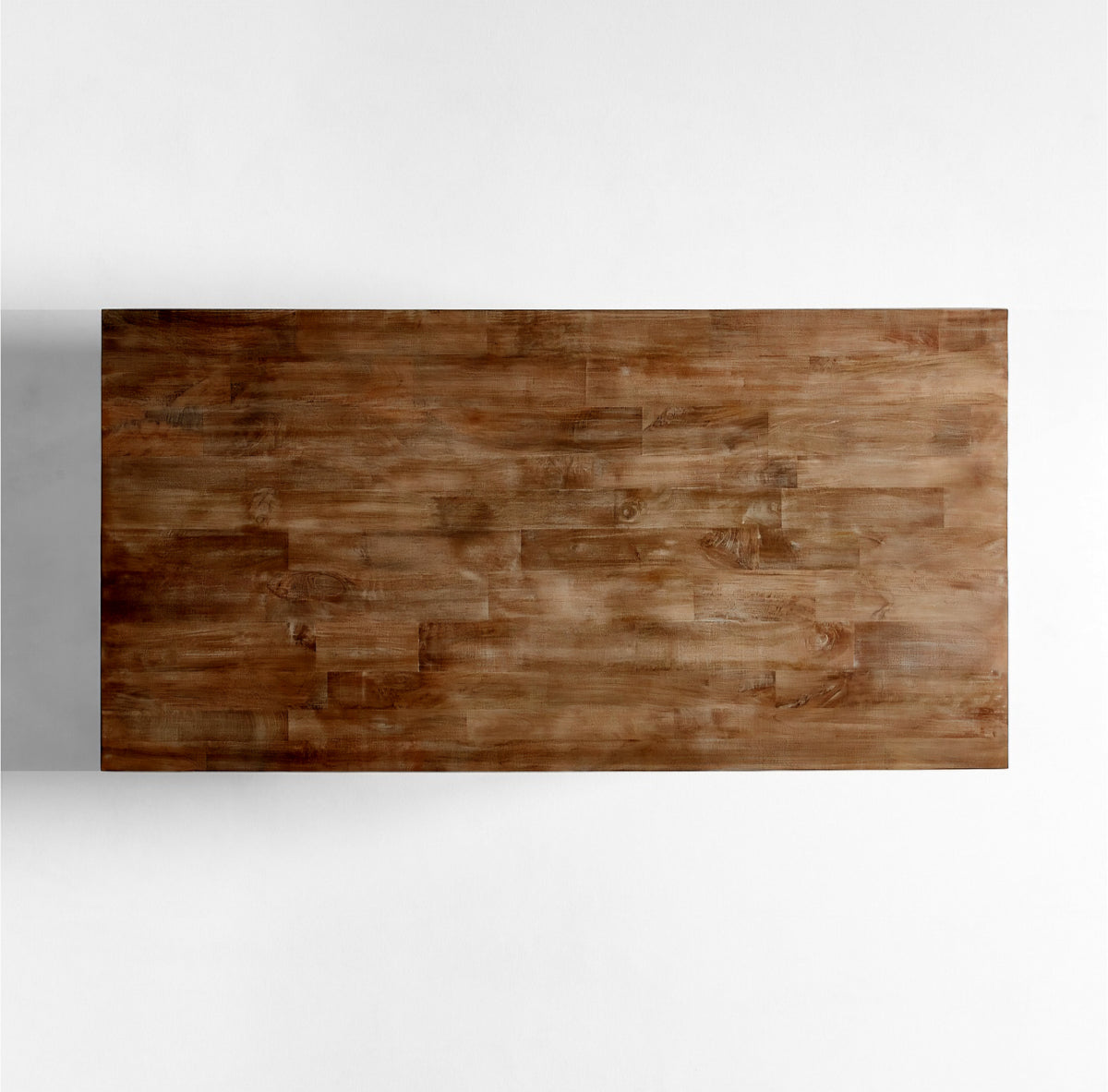 THE ONE × Basque — Table à manger en bois massif brun clair vieilli