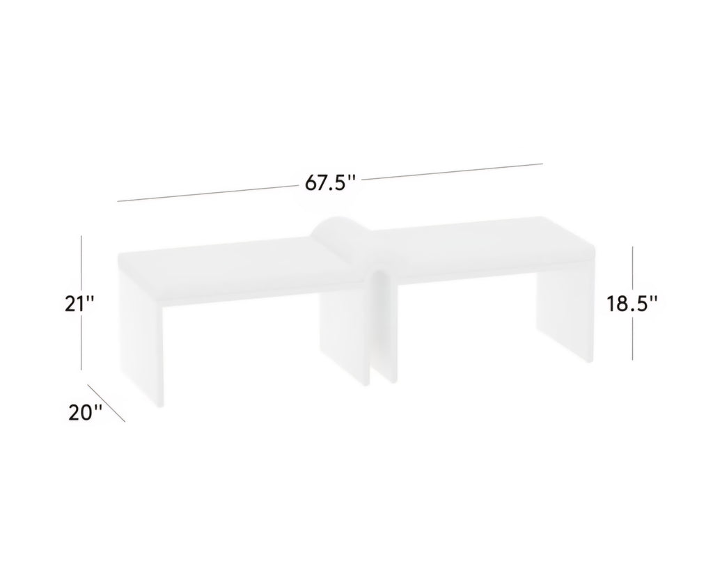 THE ONE × Arc — Faux Mohair/Velvet Bench