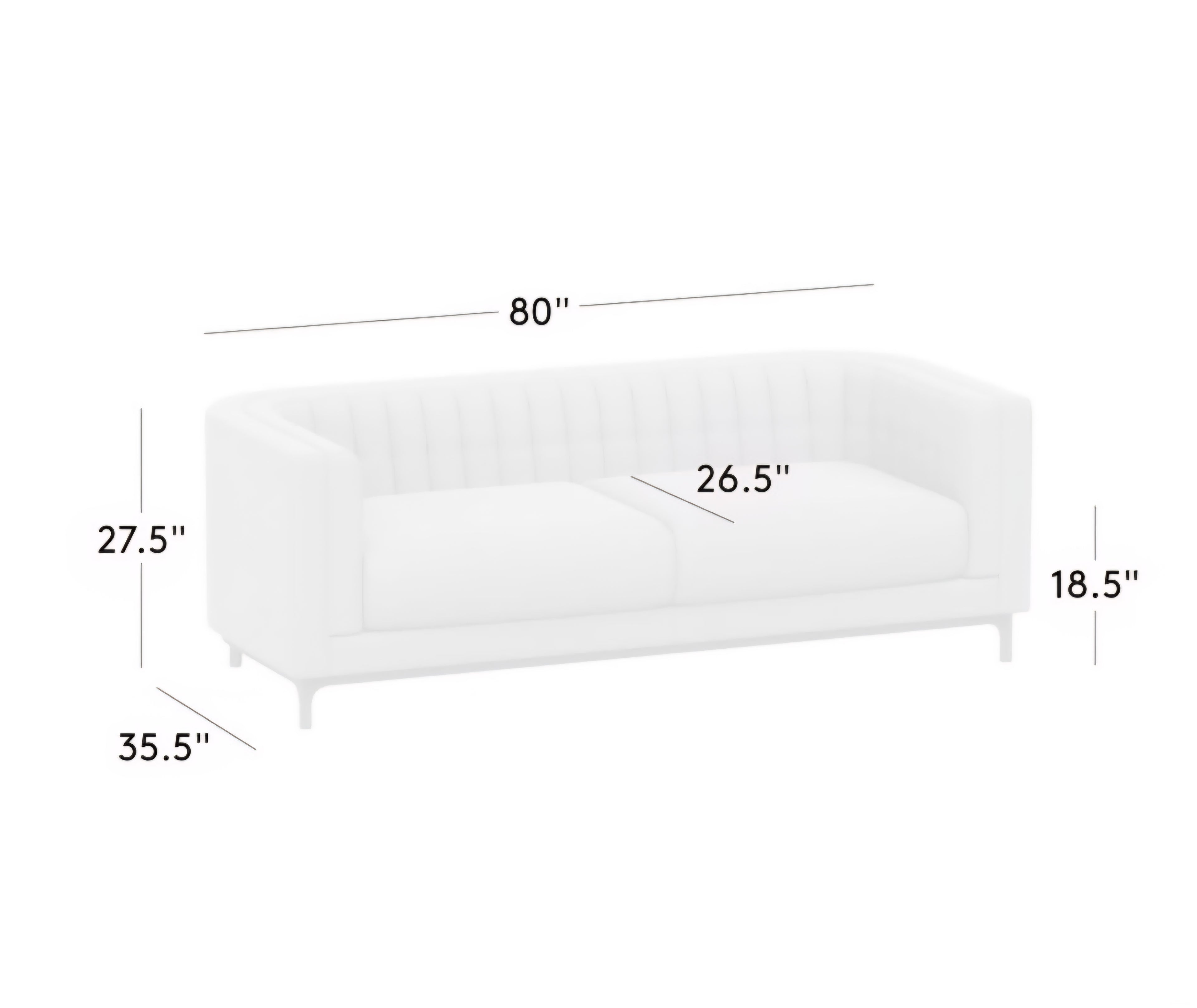 THE ONE × Ambroise — Light Taupe Velvet Sofa