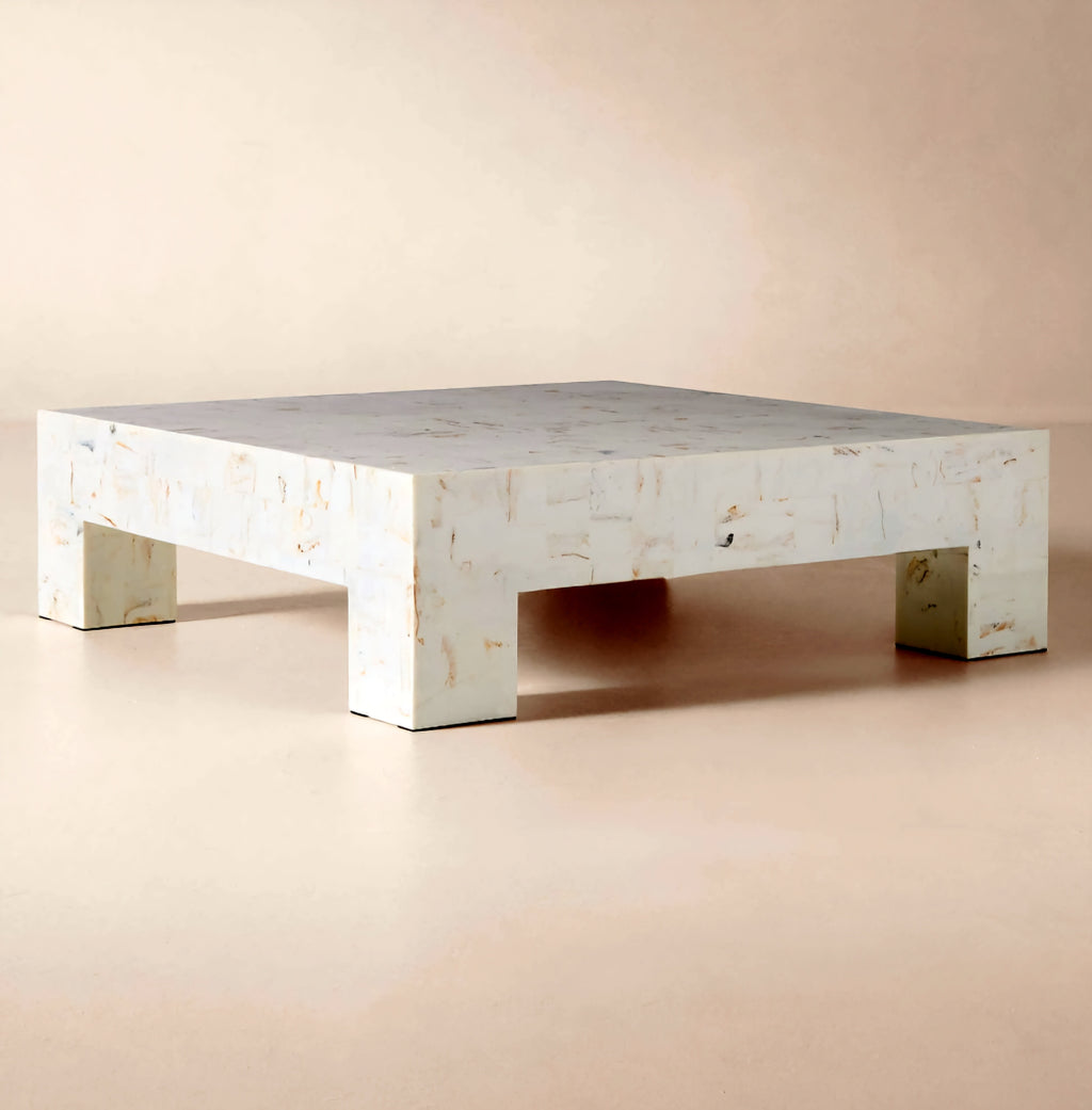 THE ONE × Scatola — Brown Burl Wood Coffee Table