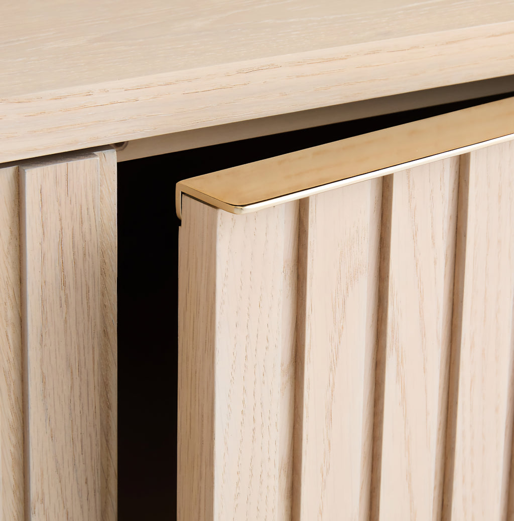 THE ONE × Batten-White Oak Storage Media Console (72")