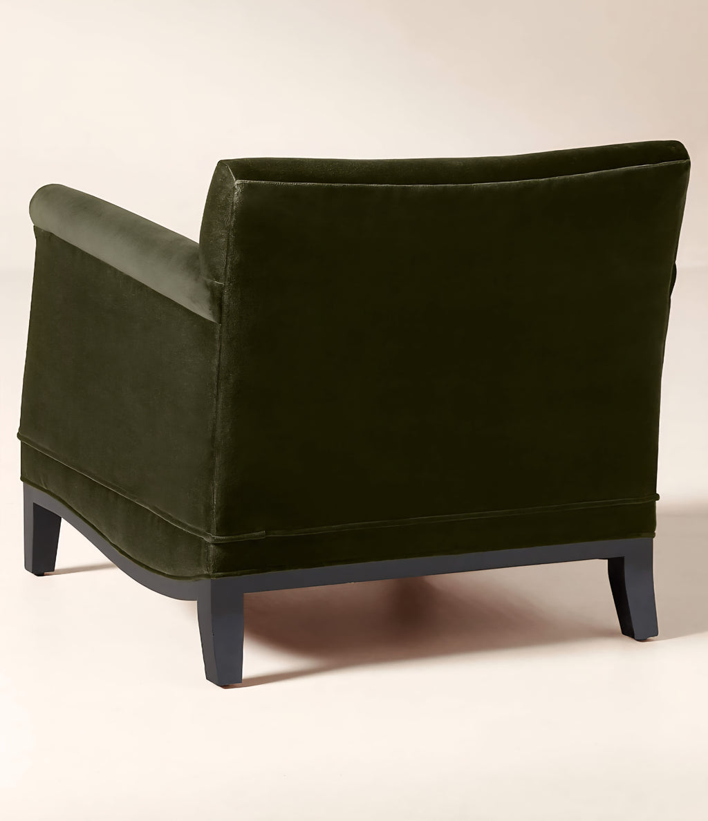 THE ONE × Olson — Cognac Brown Velvet Accent Chair
