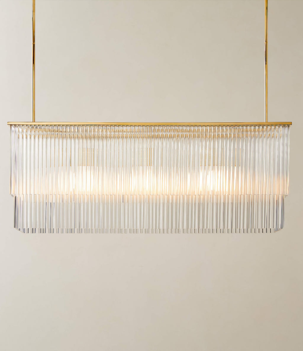 THE ONE × Stellar — 2-Tier Glass Chandelier Light
