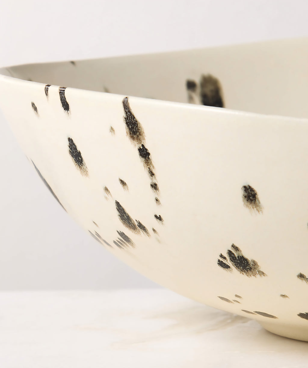 THE ONE × Harper — Black and White Splatter Serving Bowl