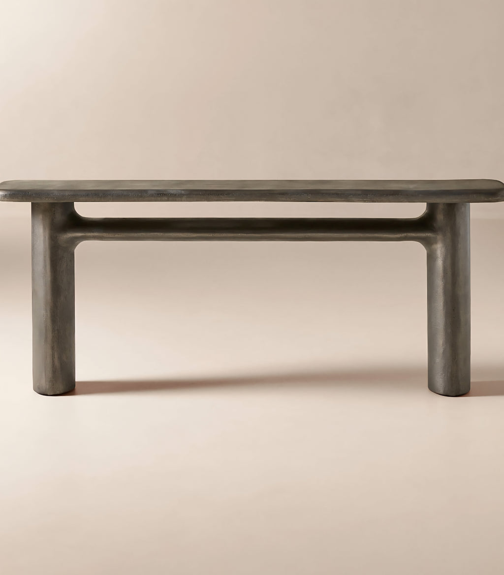 THE ONE × Hollis — Charcoal Grey Cast Aluminum Console Table