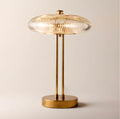 THE ONE × Tova — Ribbed Glass and Aged Brass Table Lamp 21"