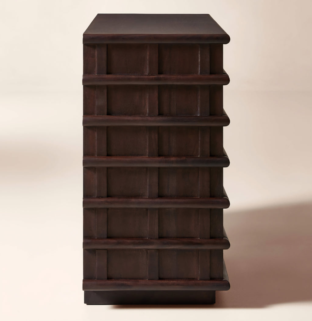 THE ONE × Alpena — Dark Acacia Wood Bar Cabinet