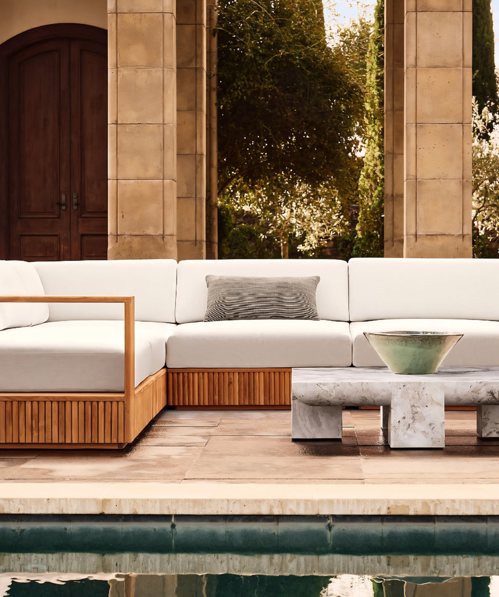 THE ONE × Topia — Teak Outdoor Sectional Collection
