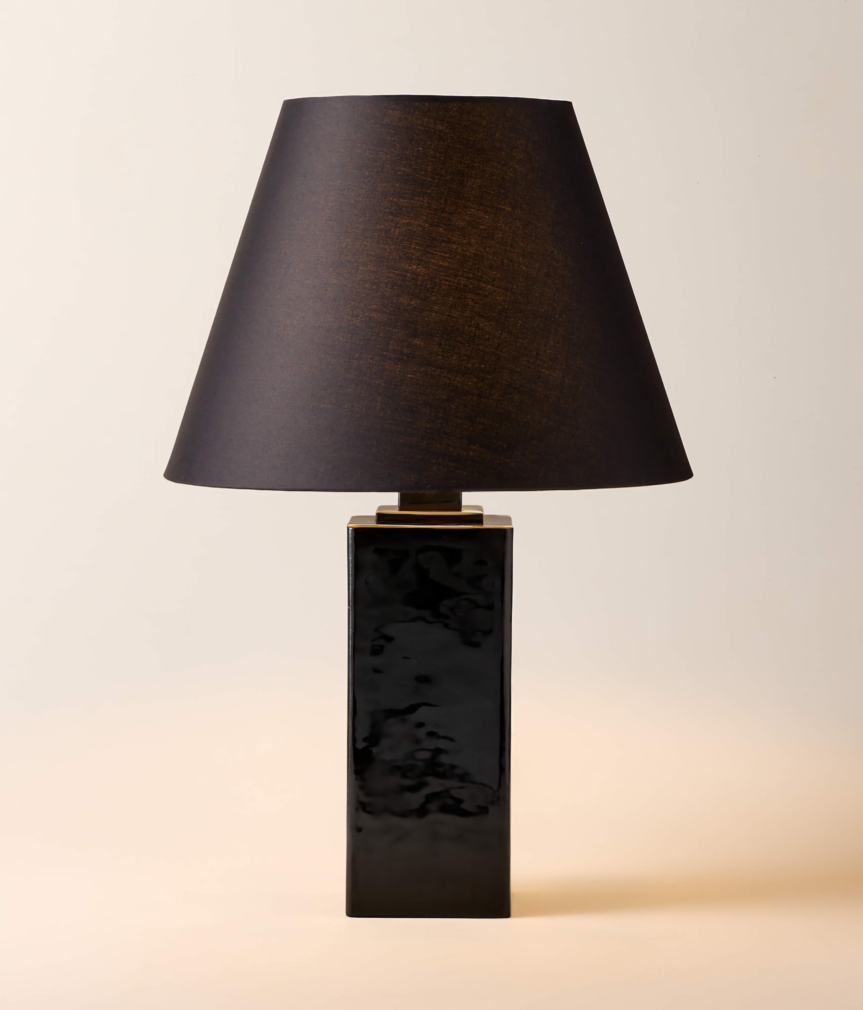 THE ONE × Bandit — Black Cast Glass Table Lamp 20"