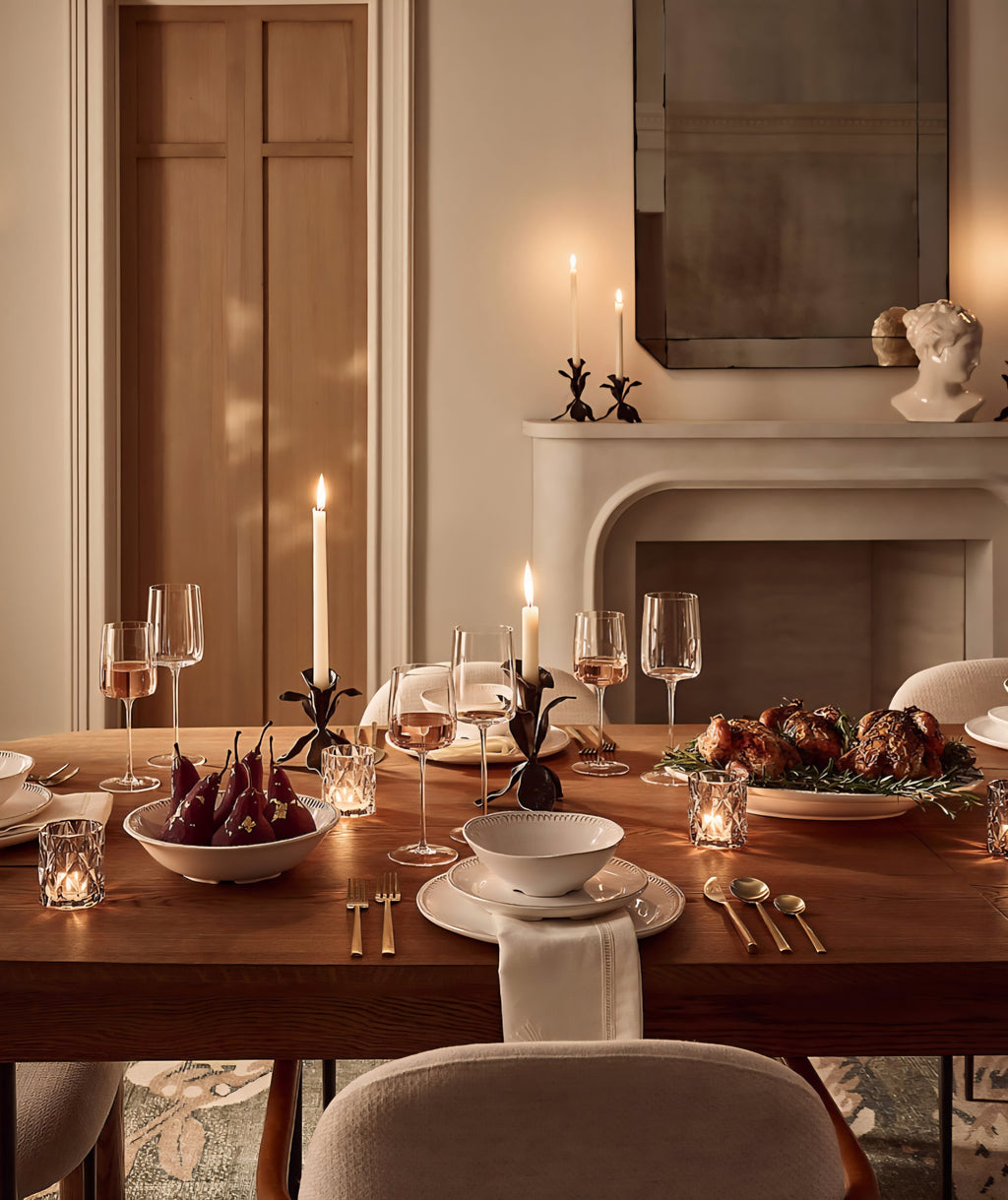 THE ONE × Iliana — White Stoneware Oval Serving Platter