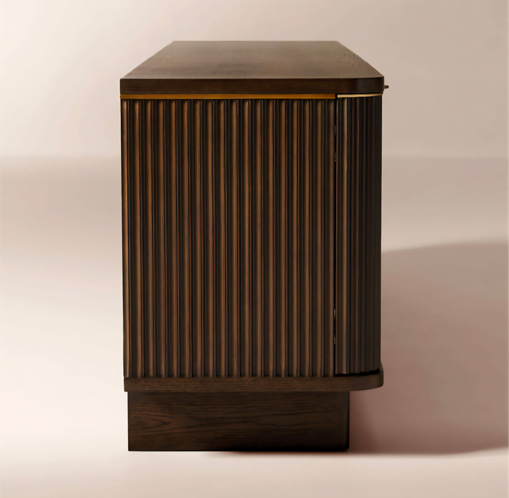 THE ONE × Davison — Fluted Dark Oak Media Console