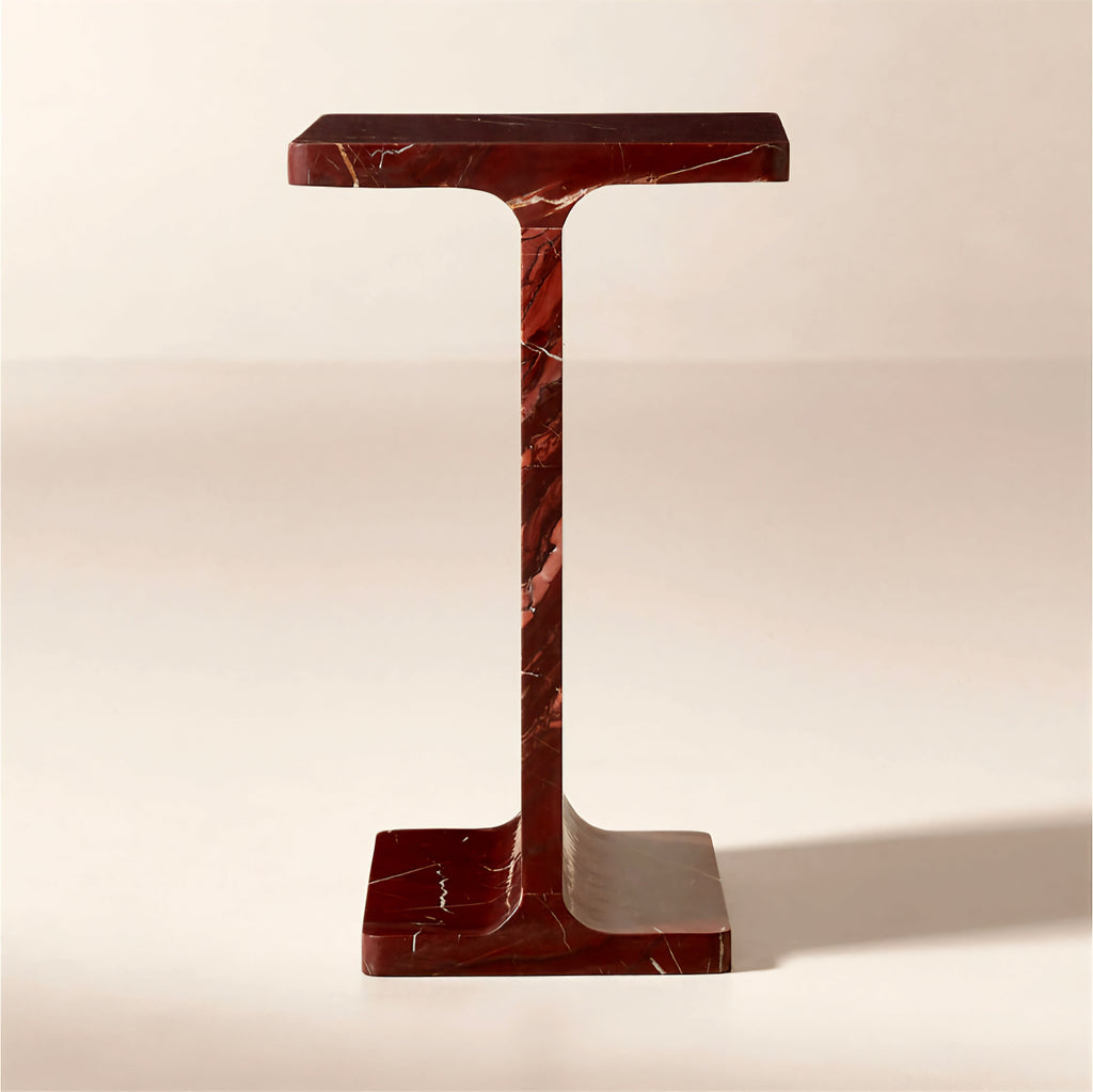 THE ONE × Ciccio — Red Marble Side Table