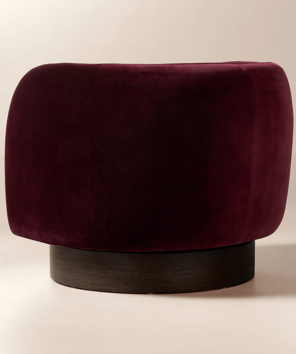 THE ONE × Muir — Taupe Velvet Swivel Chair