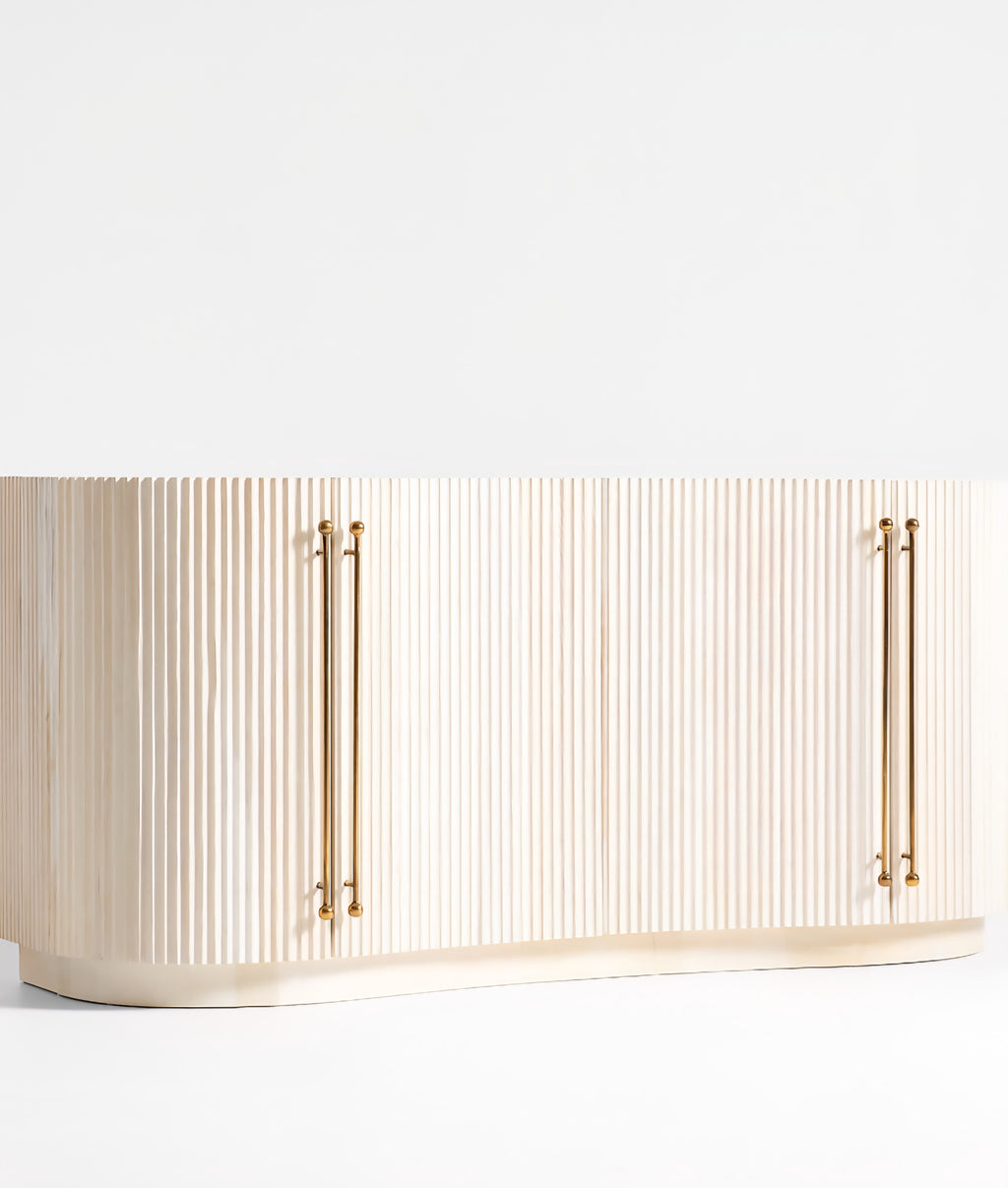 THE ONE × Coastline — Oak Wood Fluted Credenza (72")