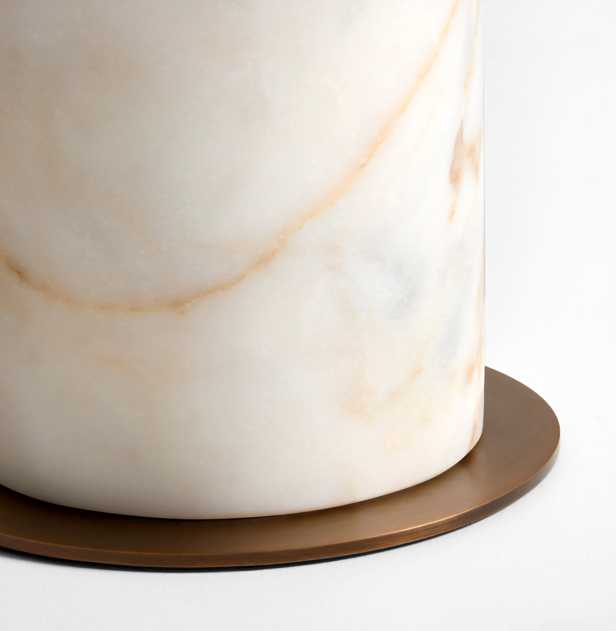 THE ONE × Beachwood — Calacatta Marble Table Lamp with Wicker Shade (20.7")
