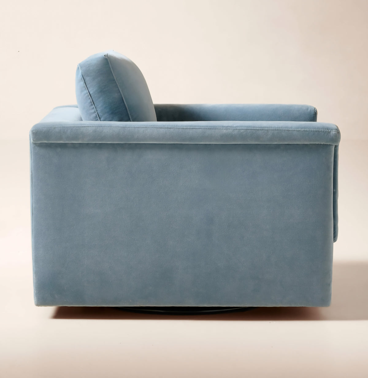 THE ONE × Ceva — Light Blue Performance Velvet Swivel Chair