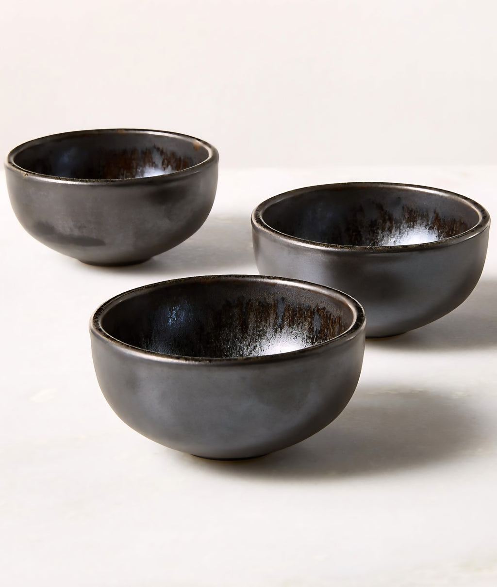 THE ONE × Drift — Ivory / Black Mini Bowl with Glossy Reactive Glaze
