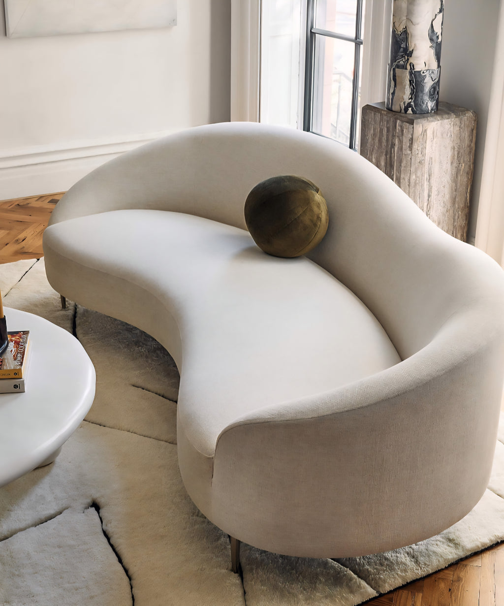 THE ONE × Curvo — White Performance Fabric Sofa by goop