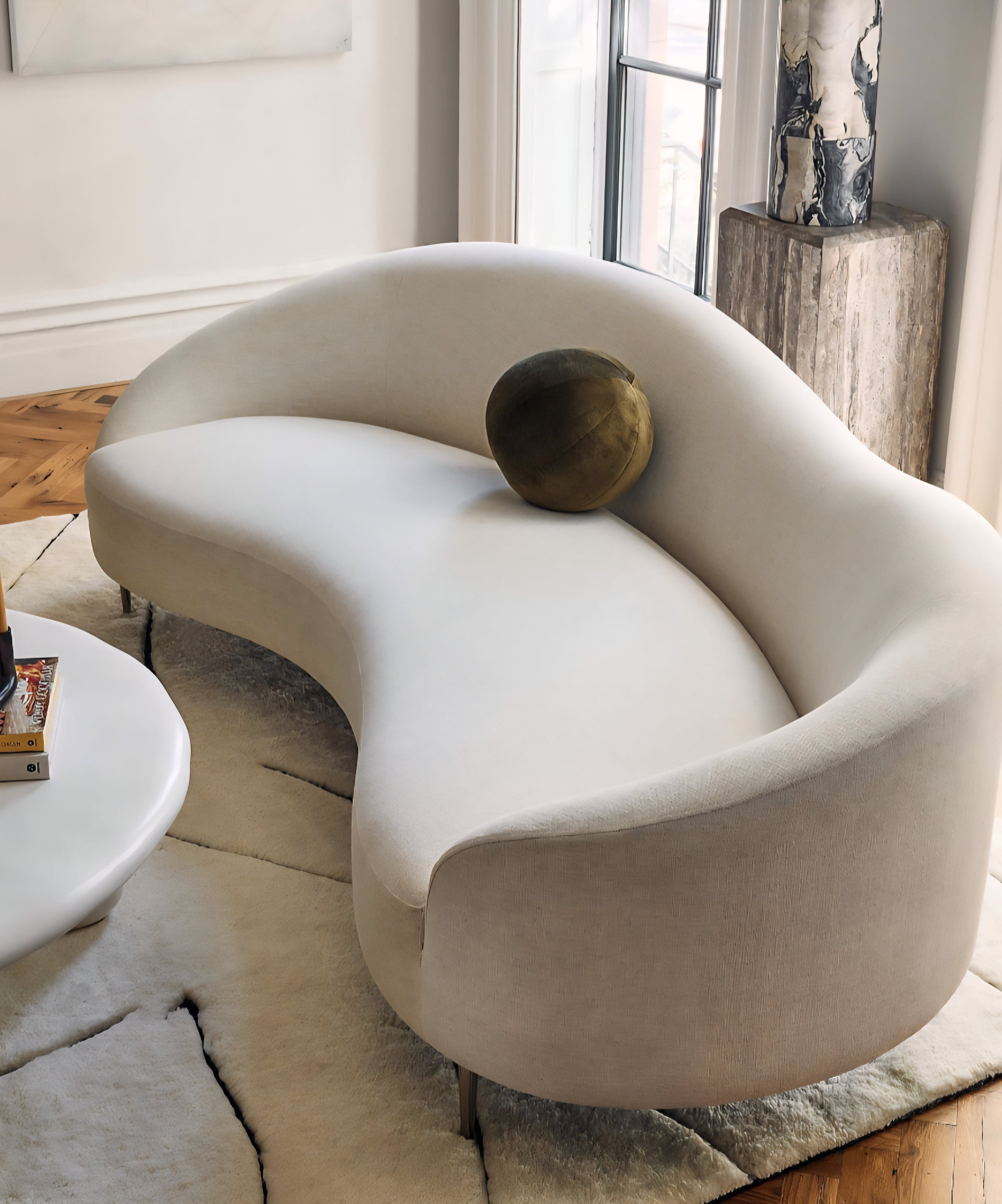 THE ONE × Curvo — White Performance Fabric Sofa by goop