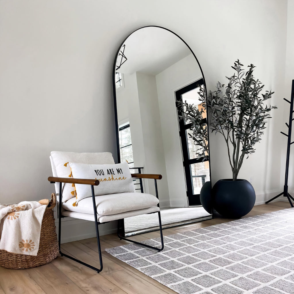 THE ONE × Edge — Extra-Large Brass Arch Floor Mirror