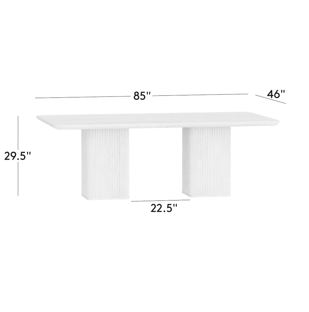 THE ONE × Davison — 55" Round Fluted Dark Oak Dining Table