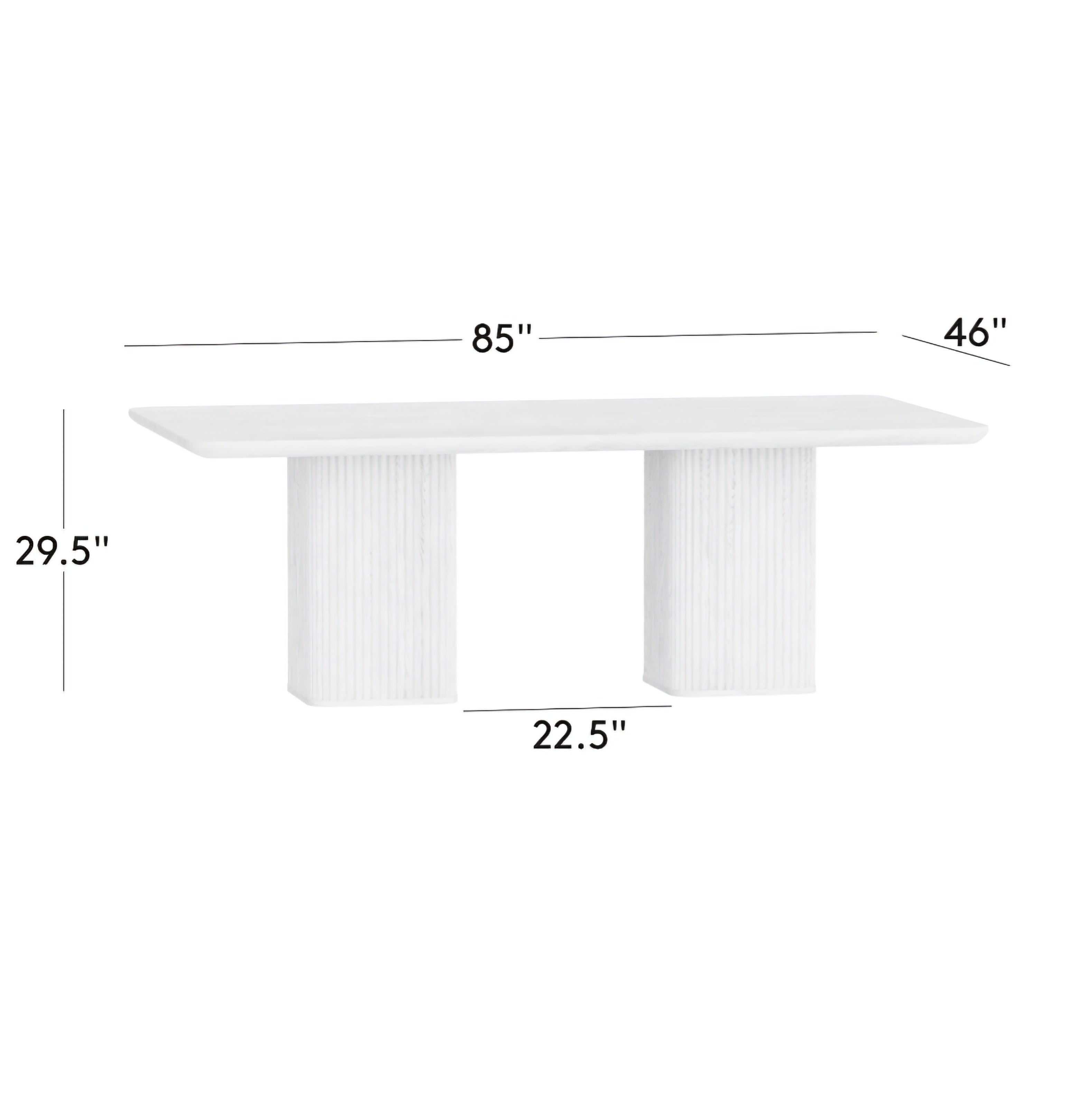 THE ONE × Davison — 55" Round Fluted Dark Oak Dining Table