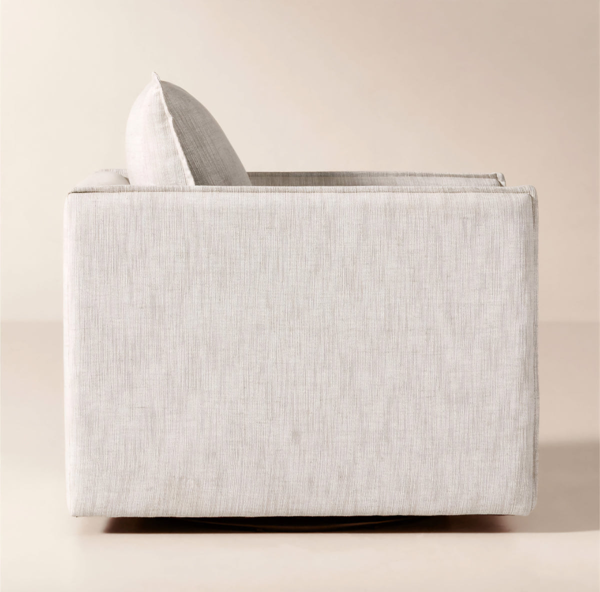THE ONE × Corroy — Natural Linen Swivel Chair