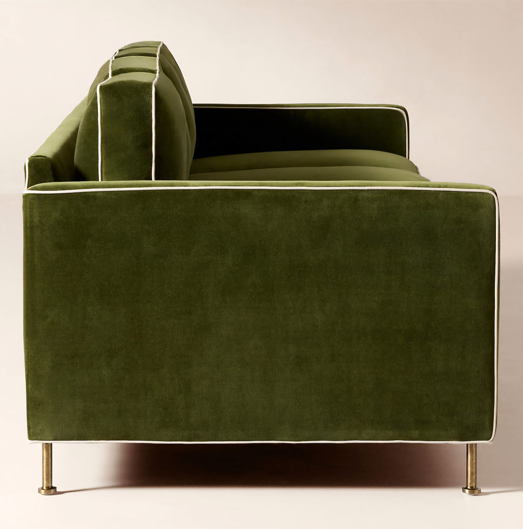 THE ONE × Brett — Jade Green Velvet Sofa