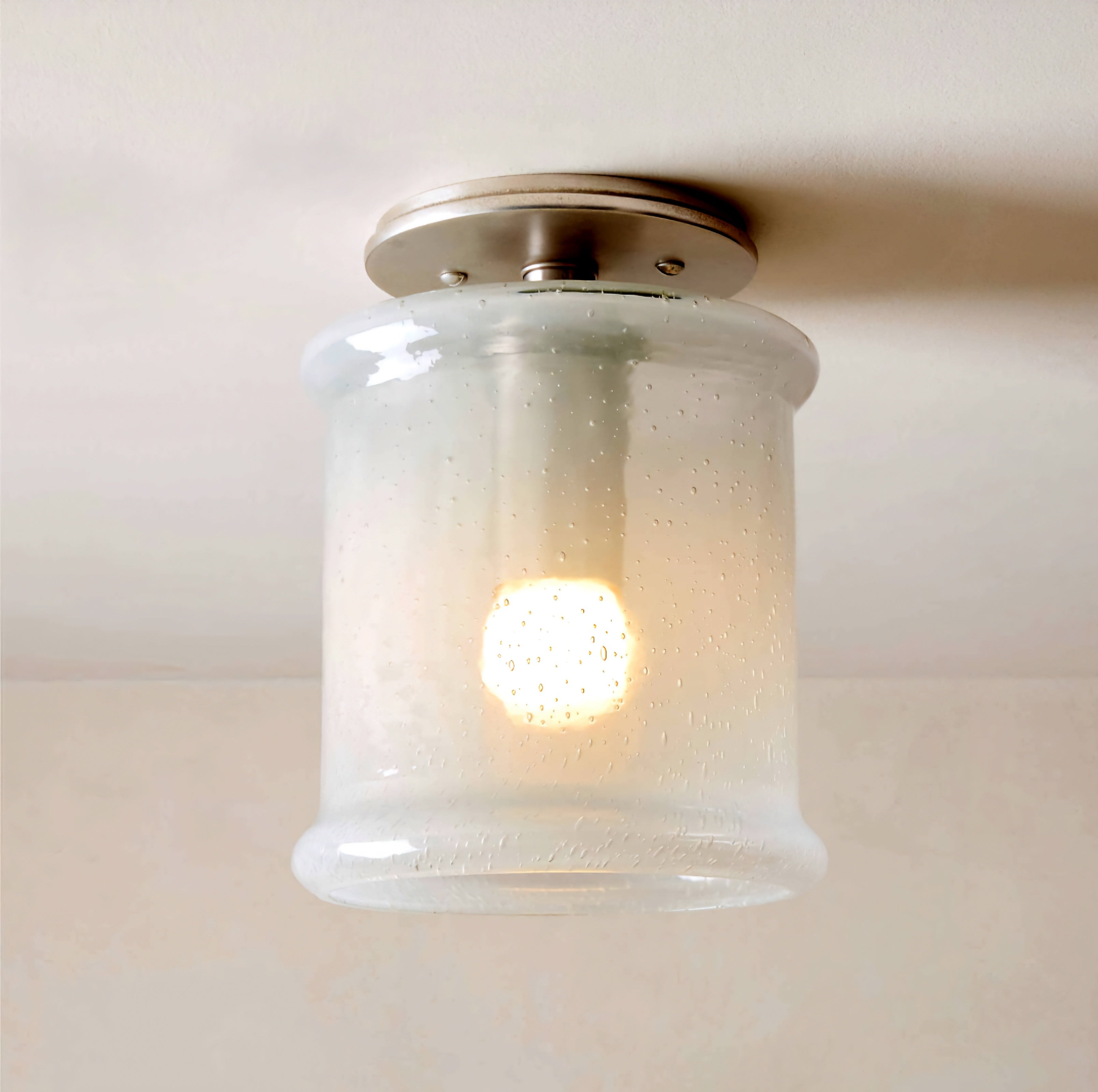 THE ONE × Abryn — Textured Glass Flush Mount Light