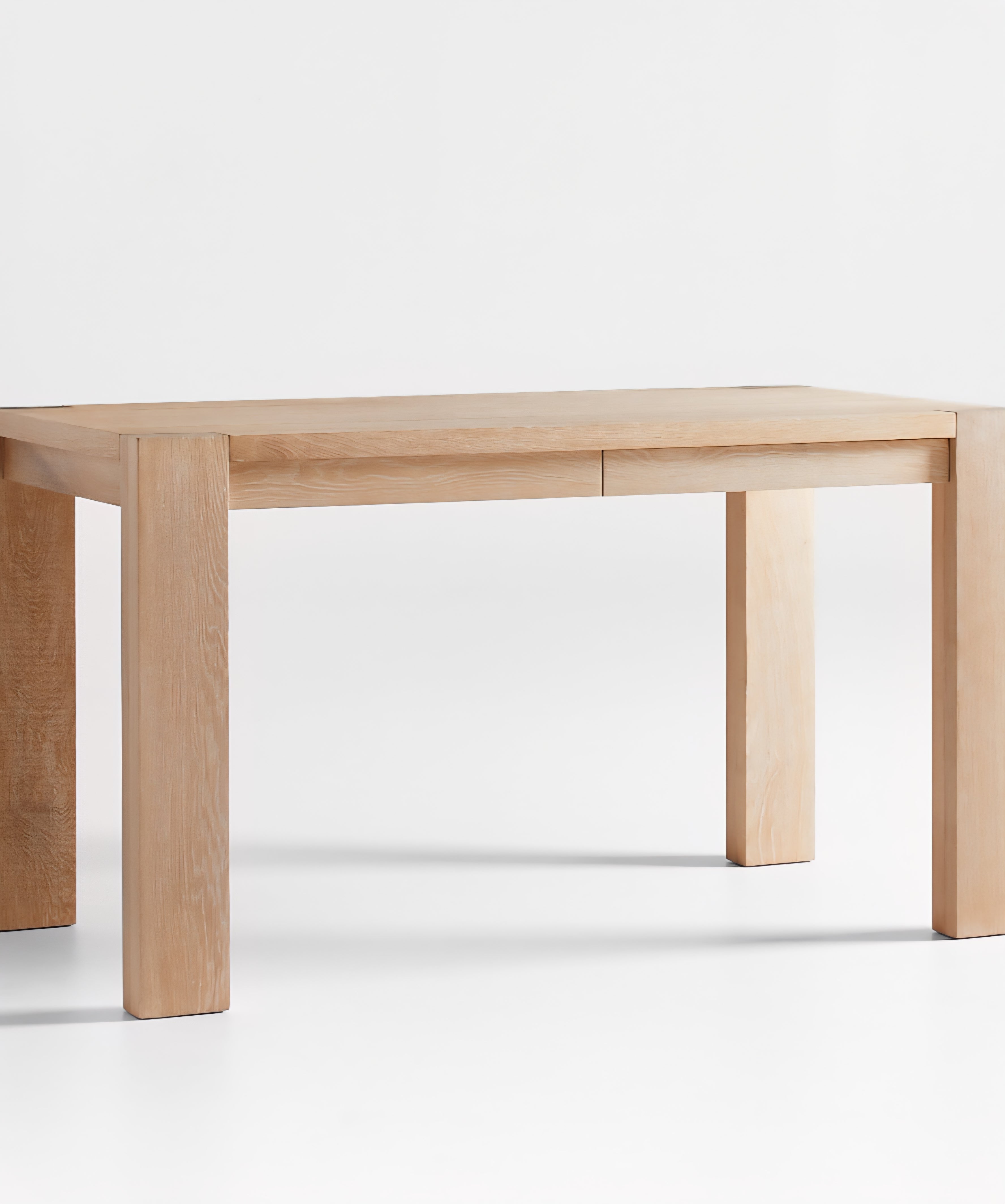 THE ONE × Terra — Natural Oak Wood Desk with Power Outlets (54")
