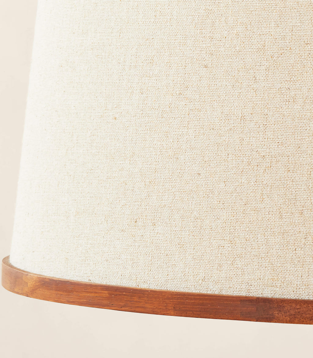 THE ONE × Bruna — Walnut Wood and Linen Floor Lamp