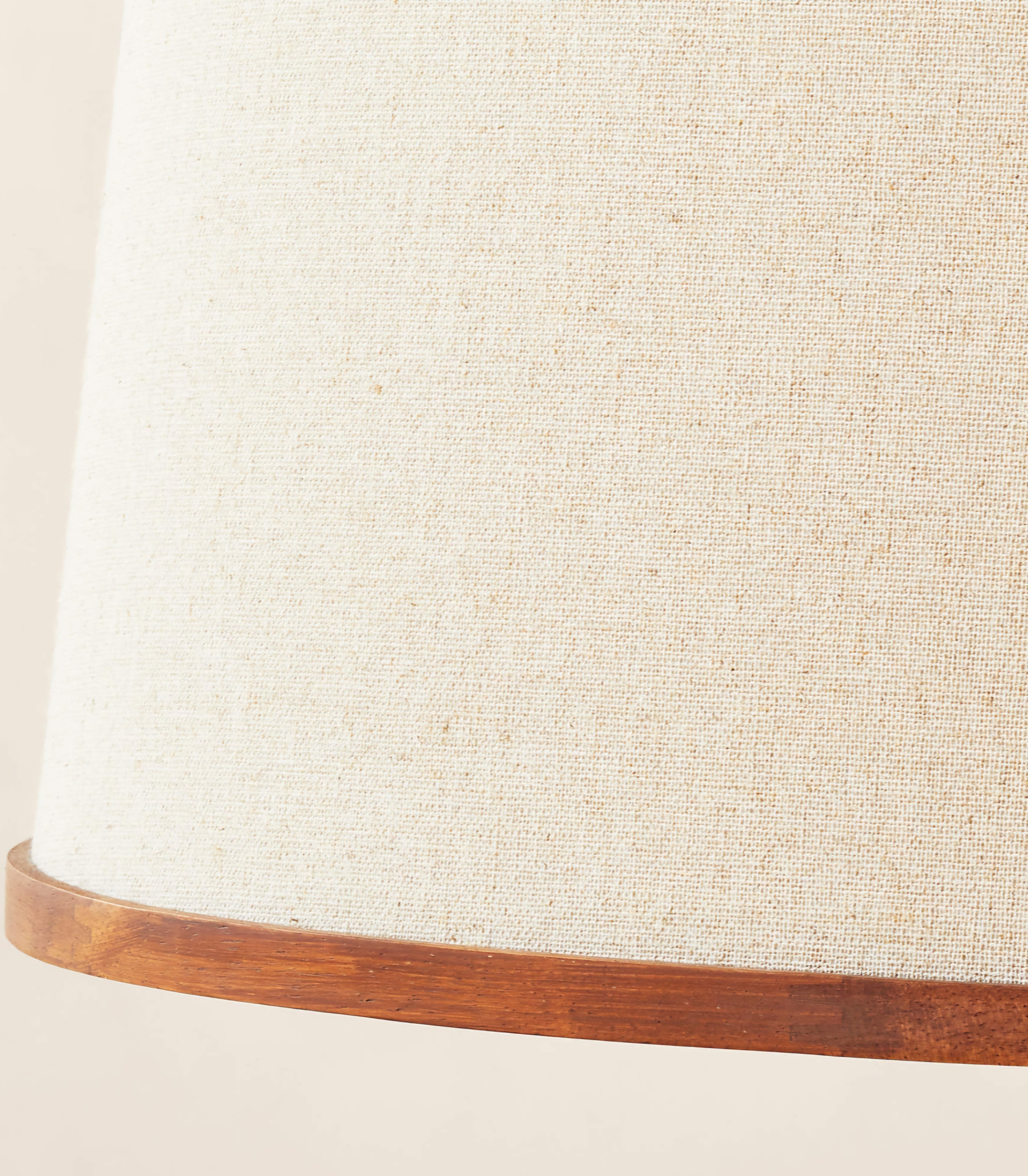 THE ONE × Bruna — Walnut Wood and Linen Floor Lamp