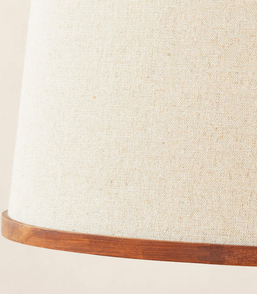 THE ONE × Bruna — Walnut Wood and Linen Floor Lamp