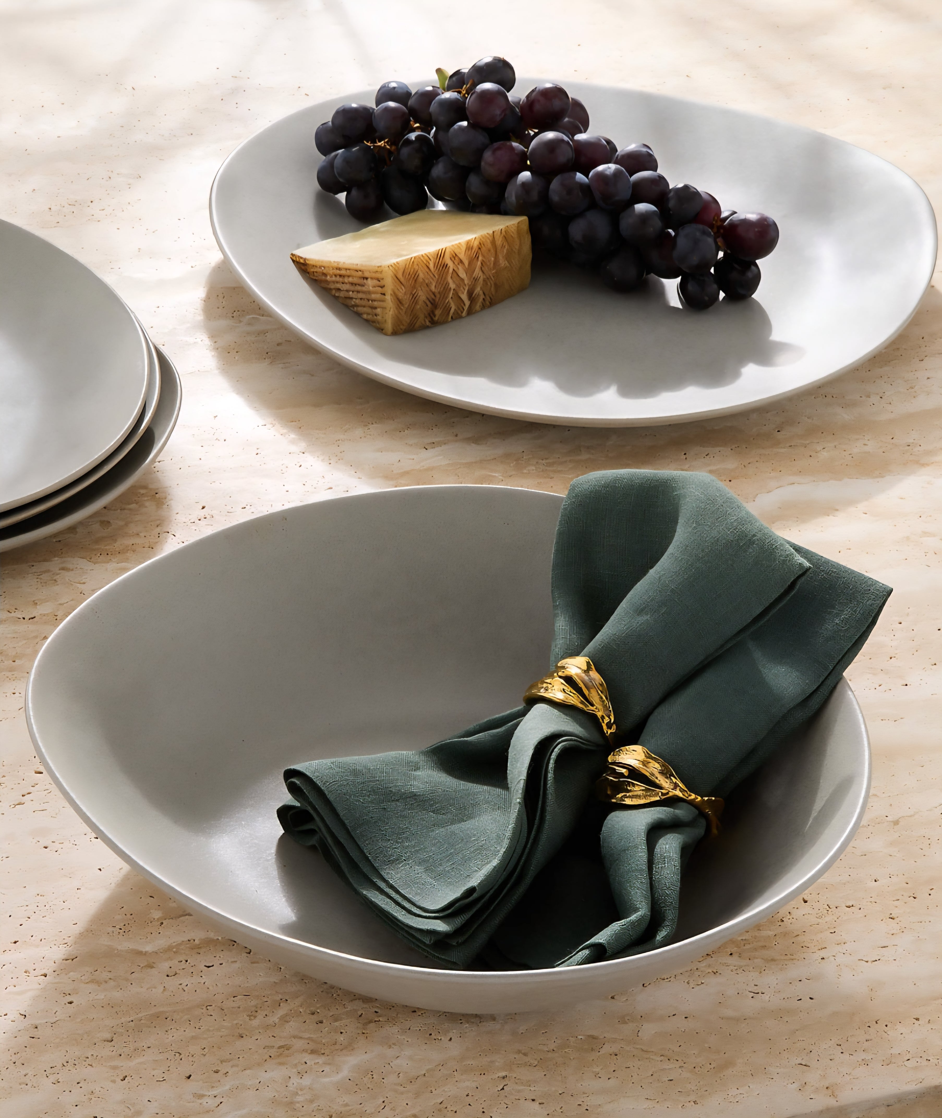 THE ONE × Selene — Round Stoneware Serving Platter