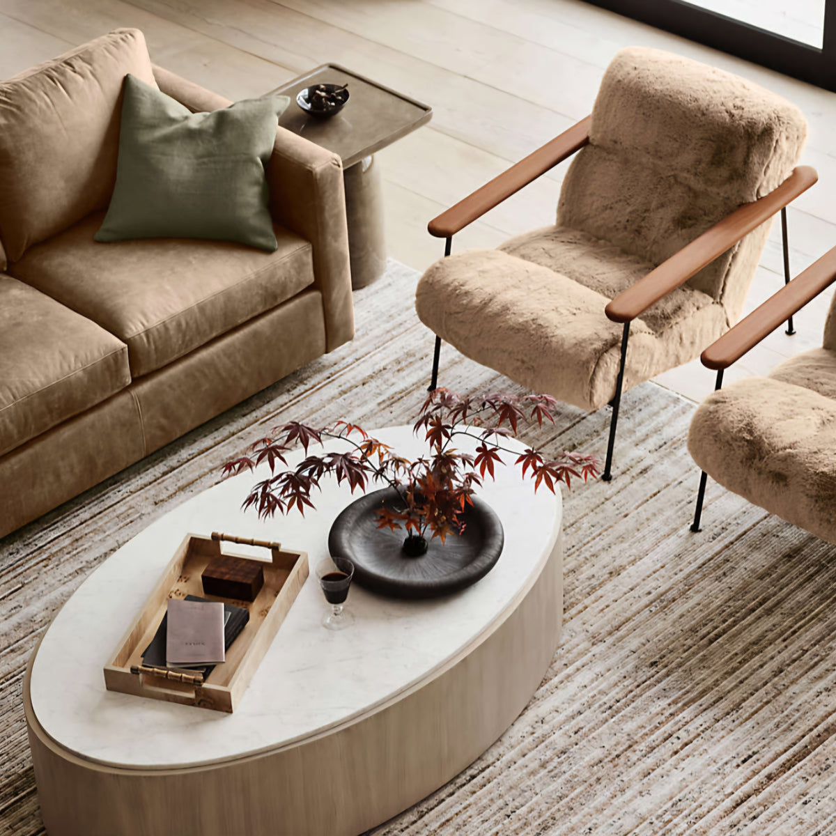 THE ONE × Chalet — Faux Fur Accent Chair