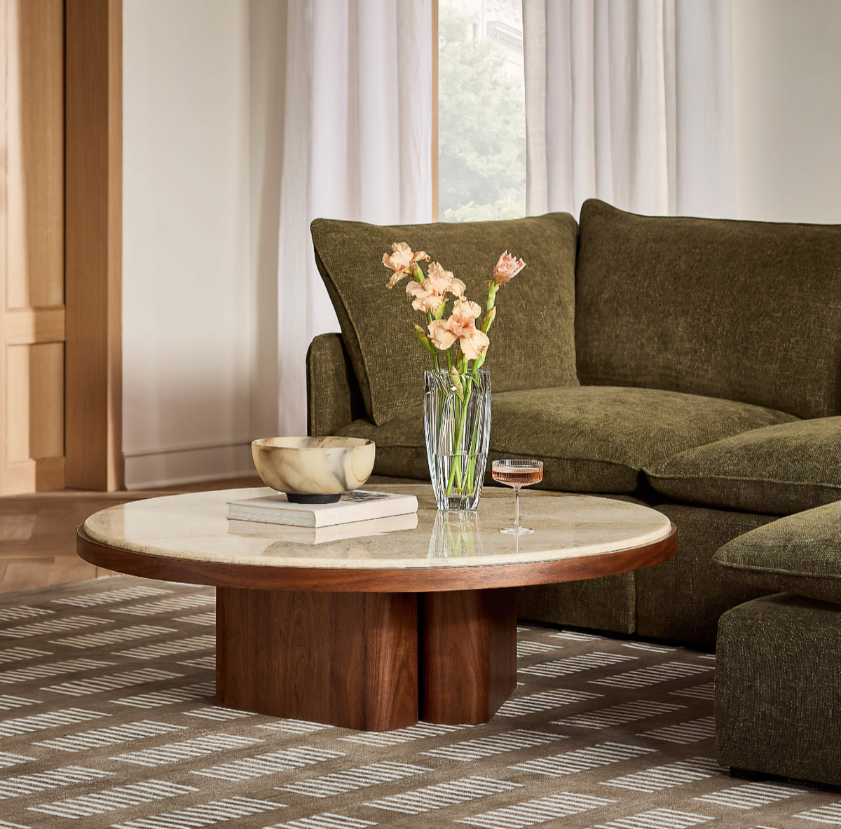 THE ONE × Rio — Onyx and Walnut Coffee Table