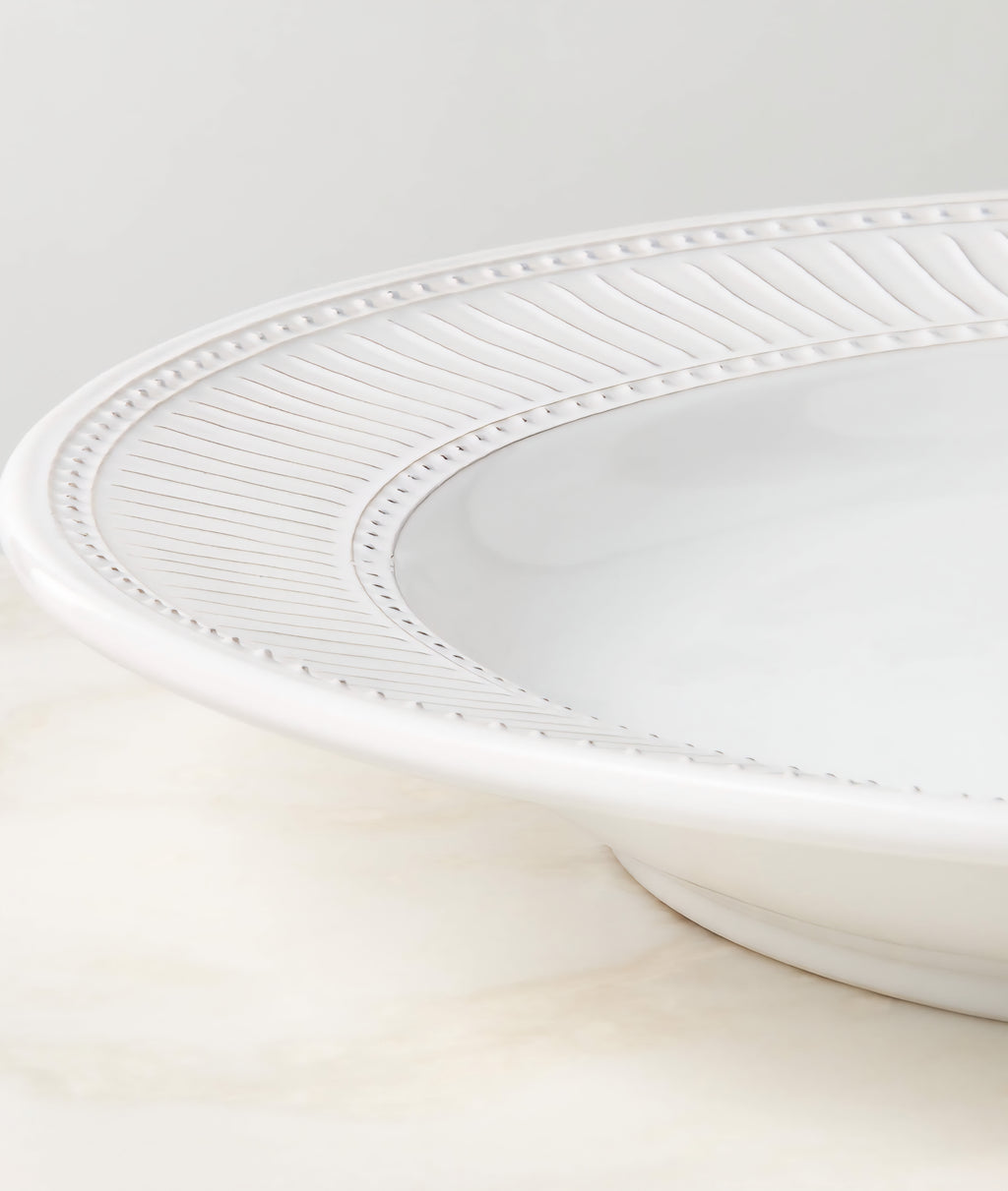 THE ONE × Iliana — White Stoneware Round Serving Platter