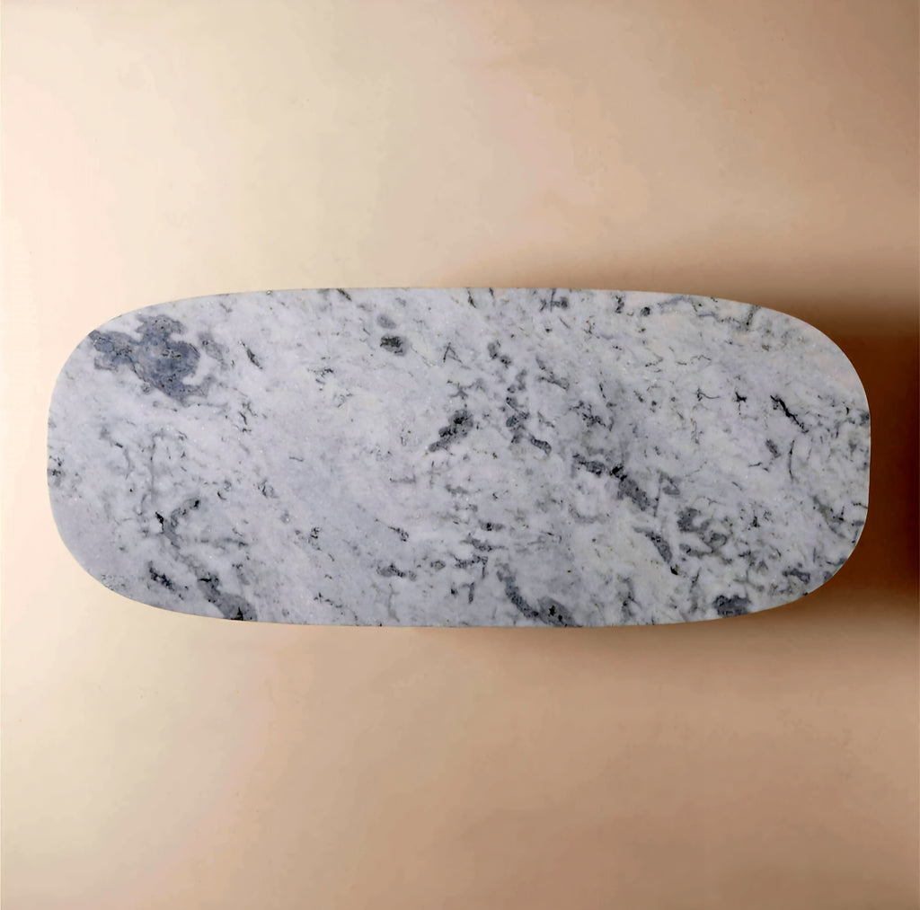 THE ONE × Vendome — Oval White Marble Dining Table