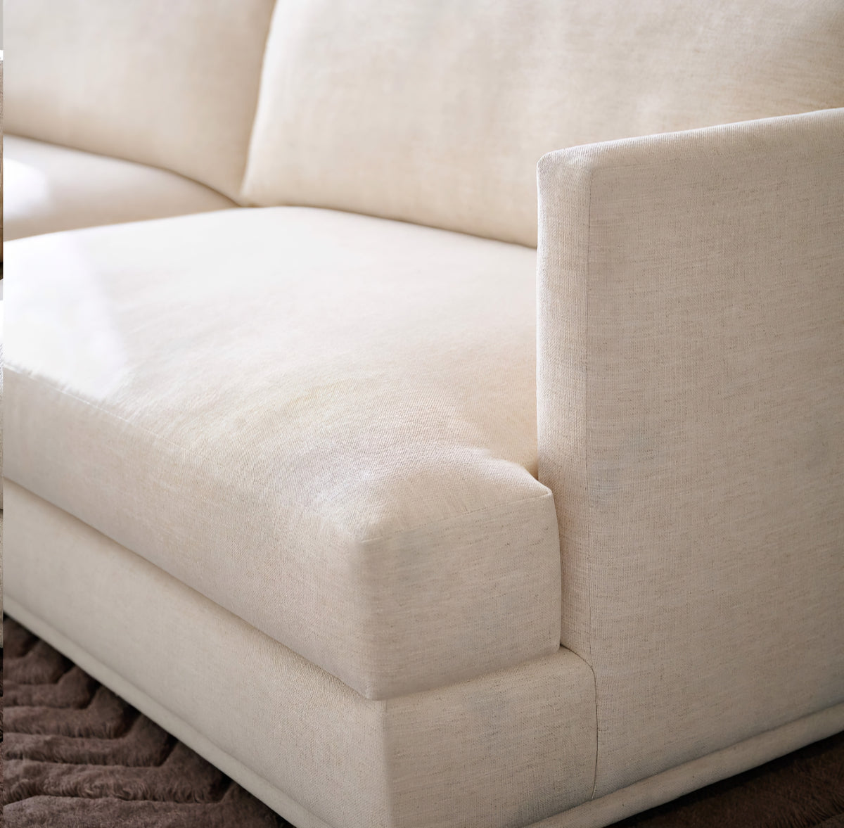 THE ONE × Seneca — Off-White Performance Fabric Sleeper Sofa
