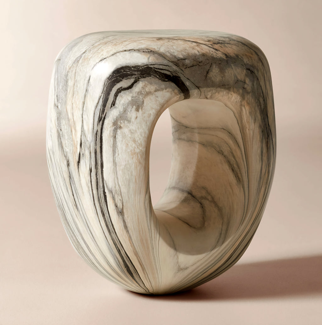 THE ONE × Koa — Marbled Resin Side Table
