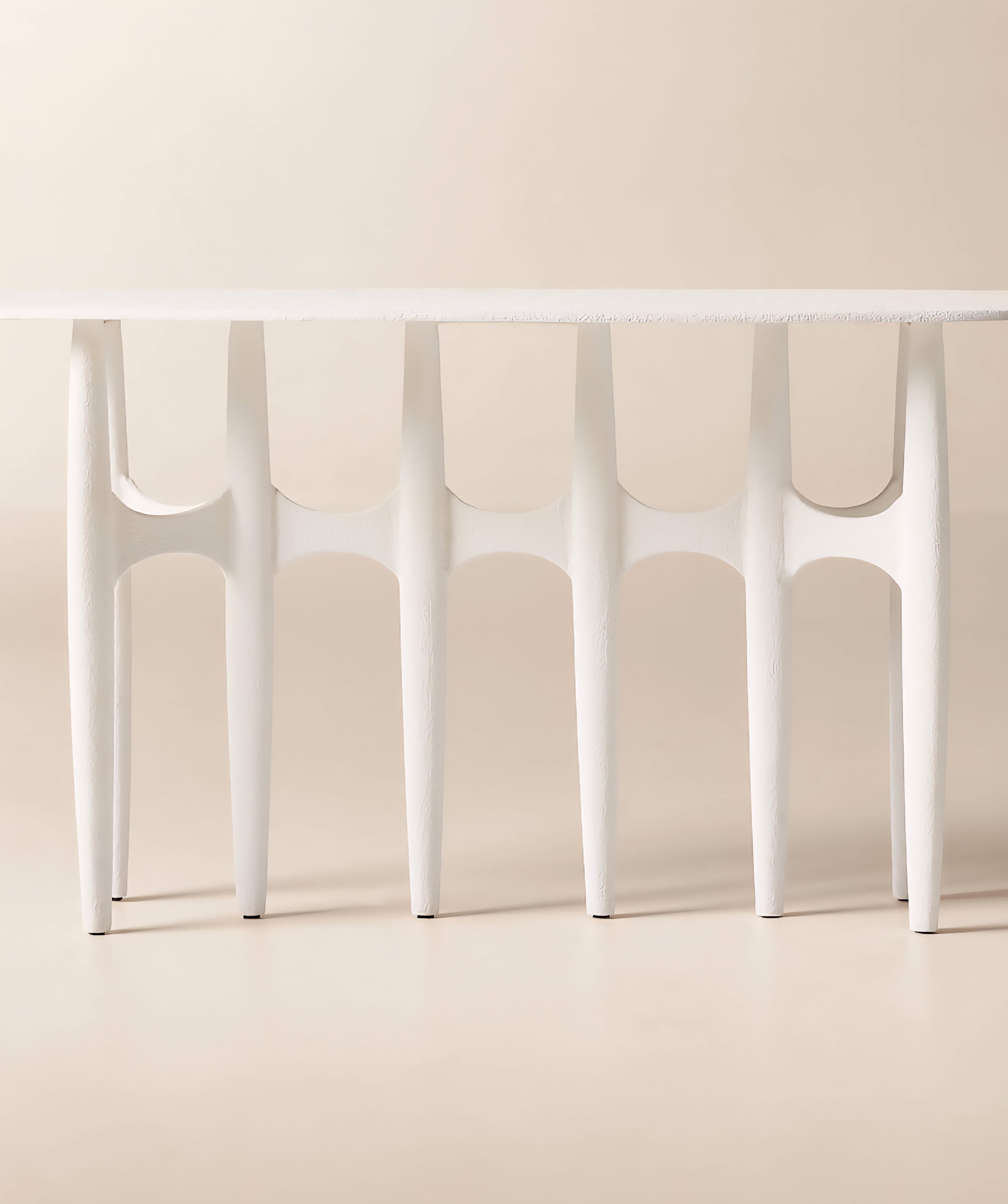 THE ONE × Bixby — White Cast Aluminum Console Table