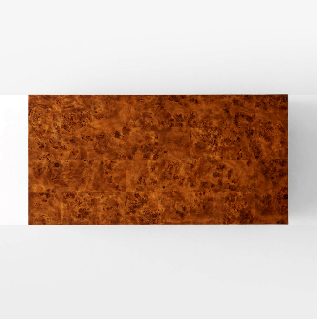 THE ONE × Scatola — Brown Burl Wood Coffee Table