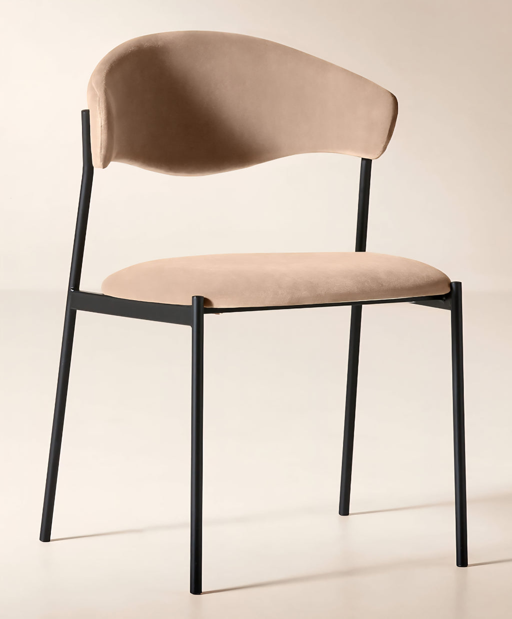 THE ONE × Damato — Mink Velvet Dining Chair