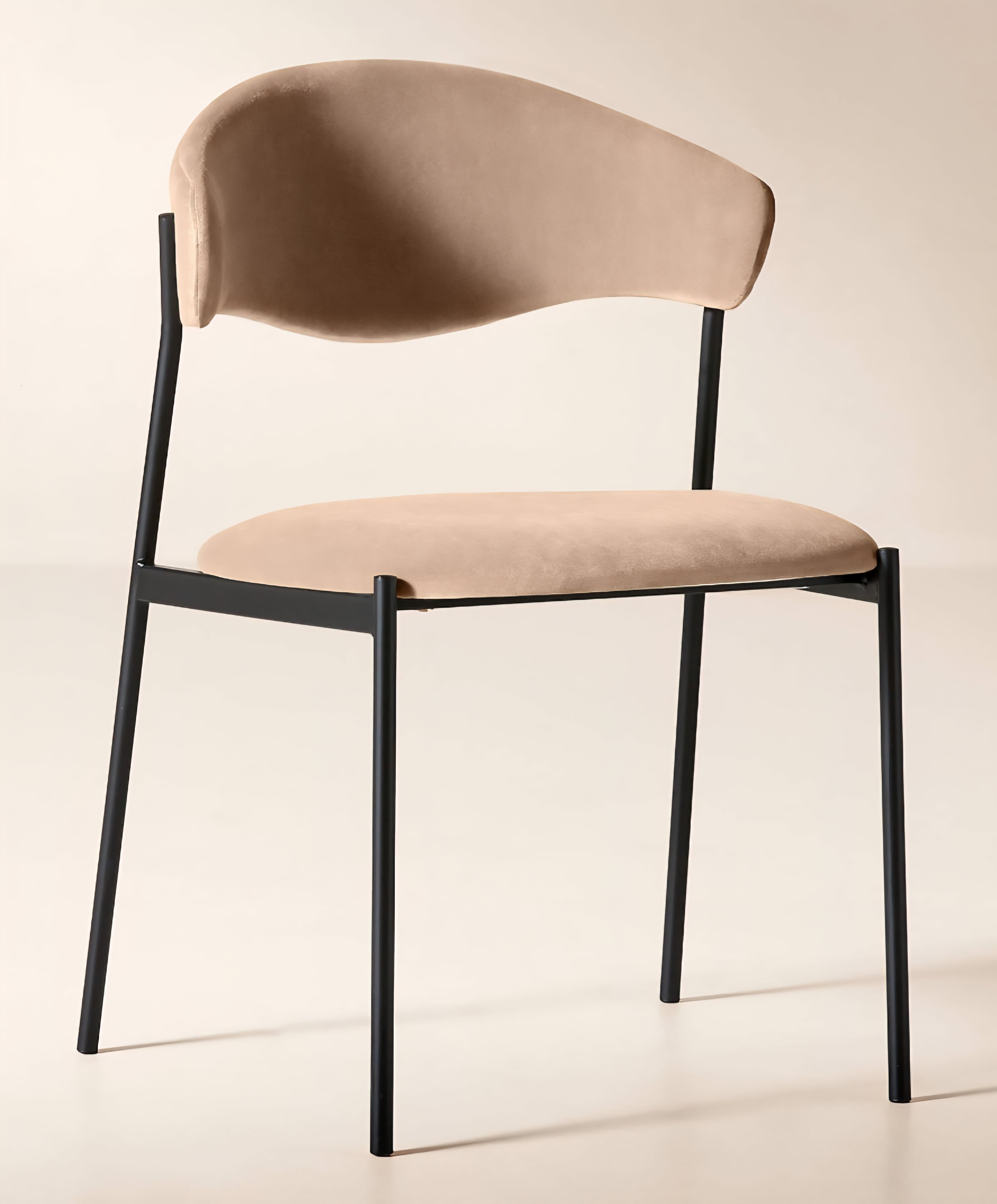 THE ONE × Damato — Mink Velvet Dining Chair