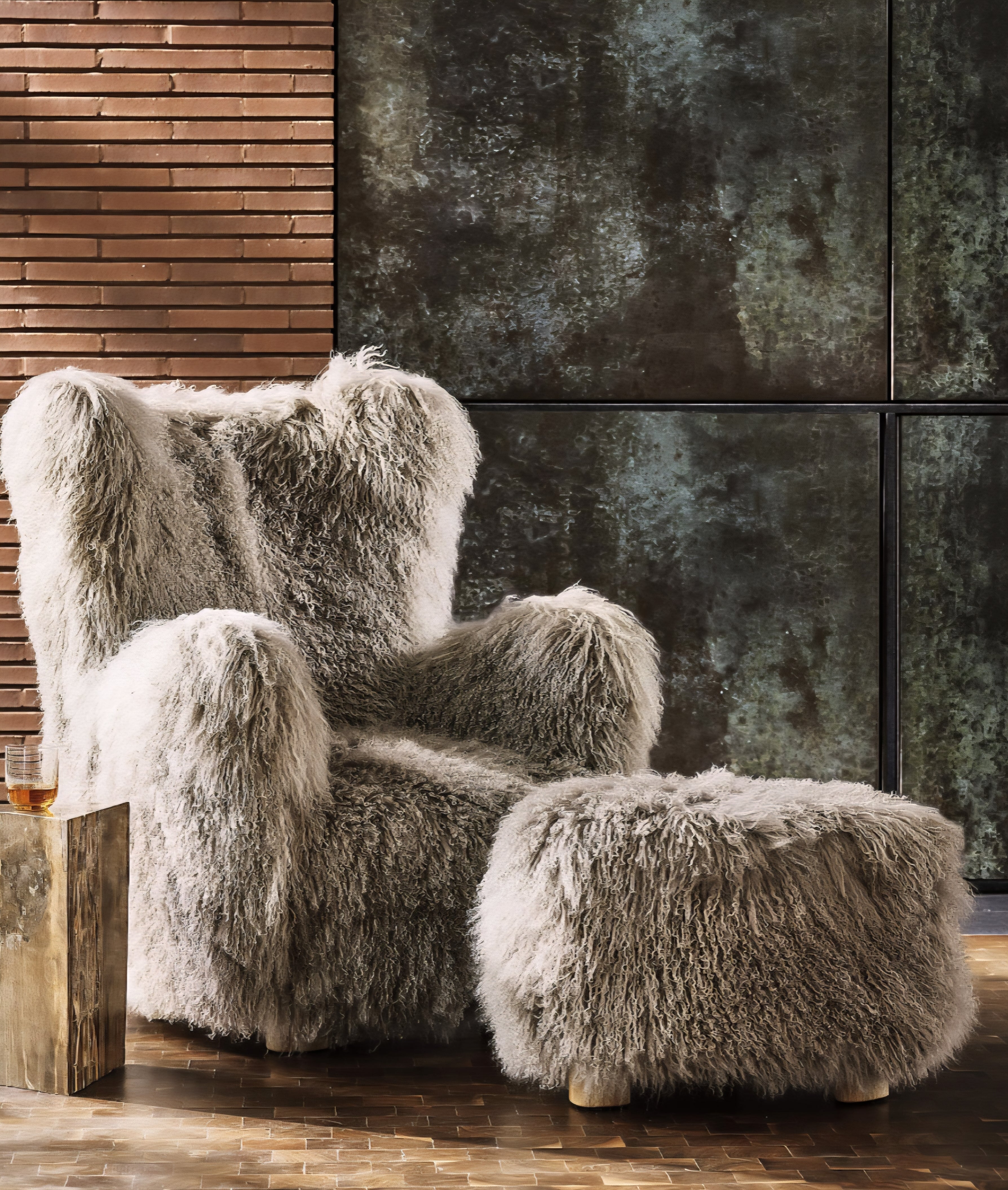 THE ONE × Mongolian Sheepskin Accent Chair