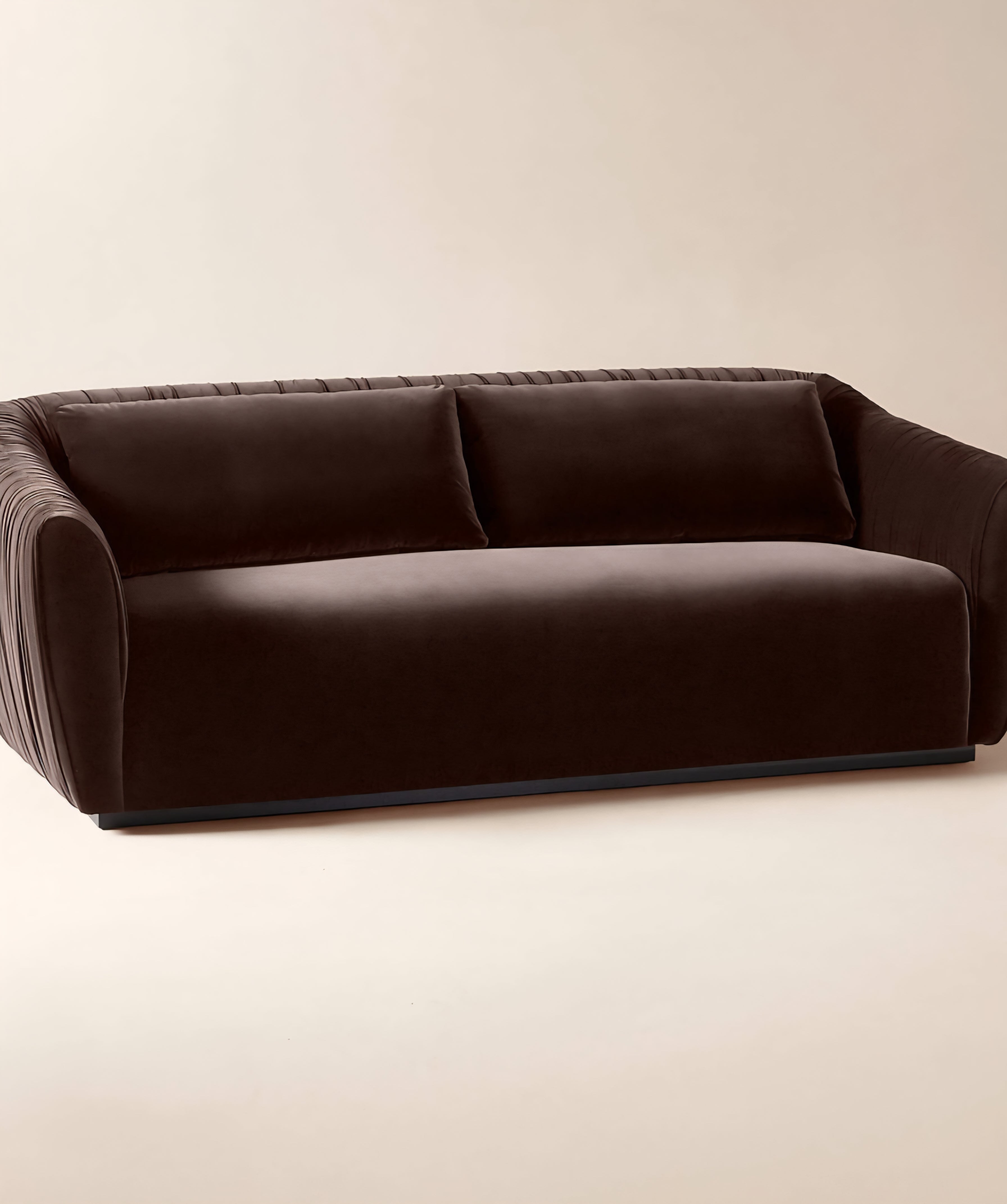 THE ONE × Ruched Velvet Sofa